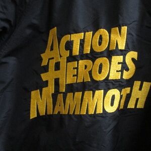 Vtg Hartwell ViaSport   "Action Heroes Mammoth" Black POLAR Fleece Jacket Sz  XL